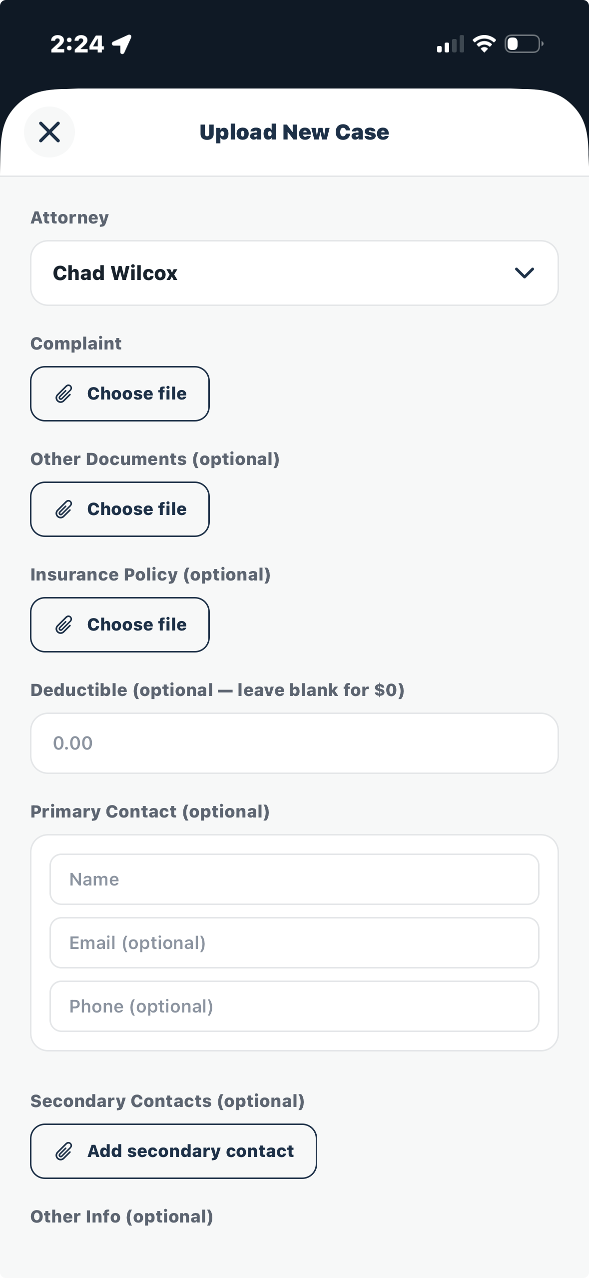 FirmRx adjuster app screen 5