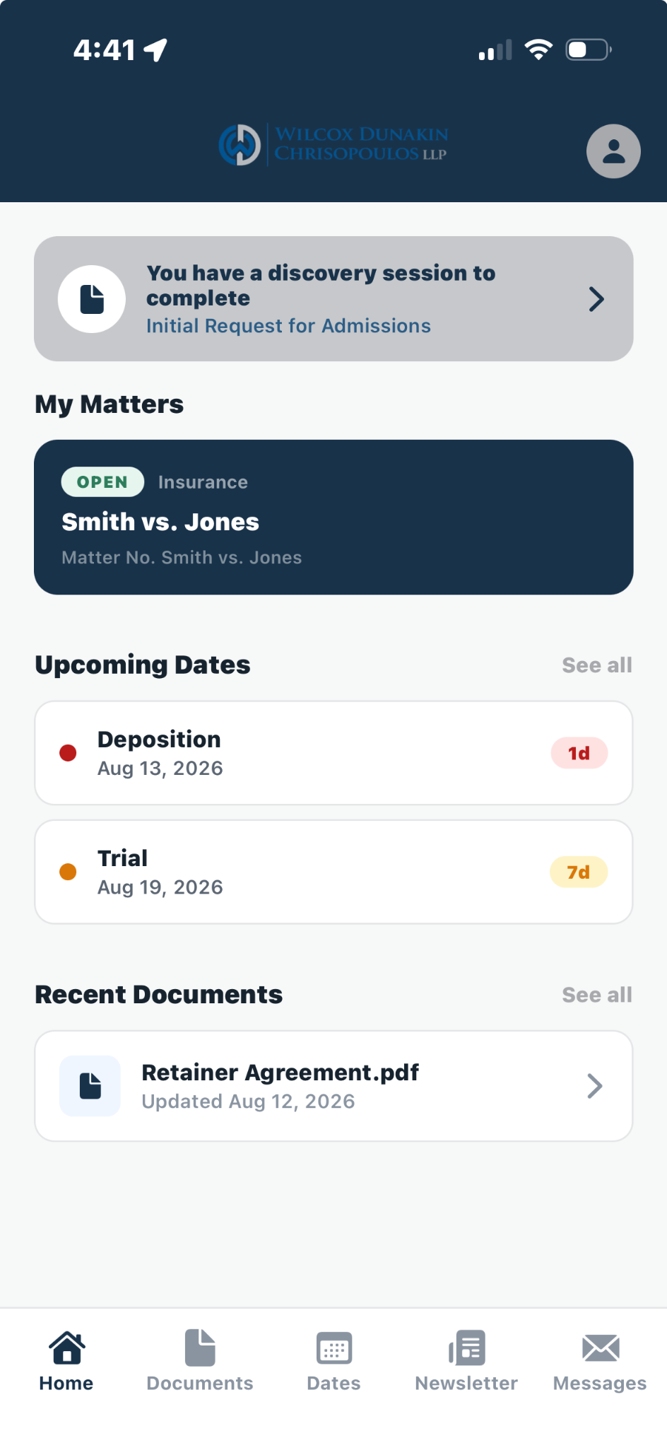 FirmRx client mobile portal
