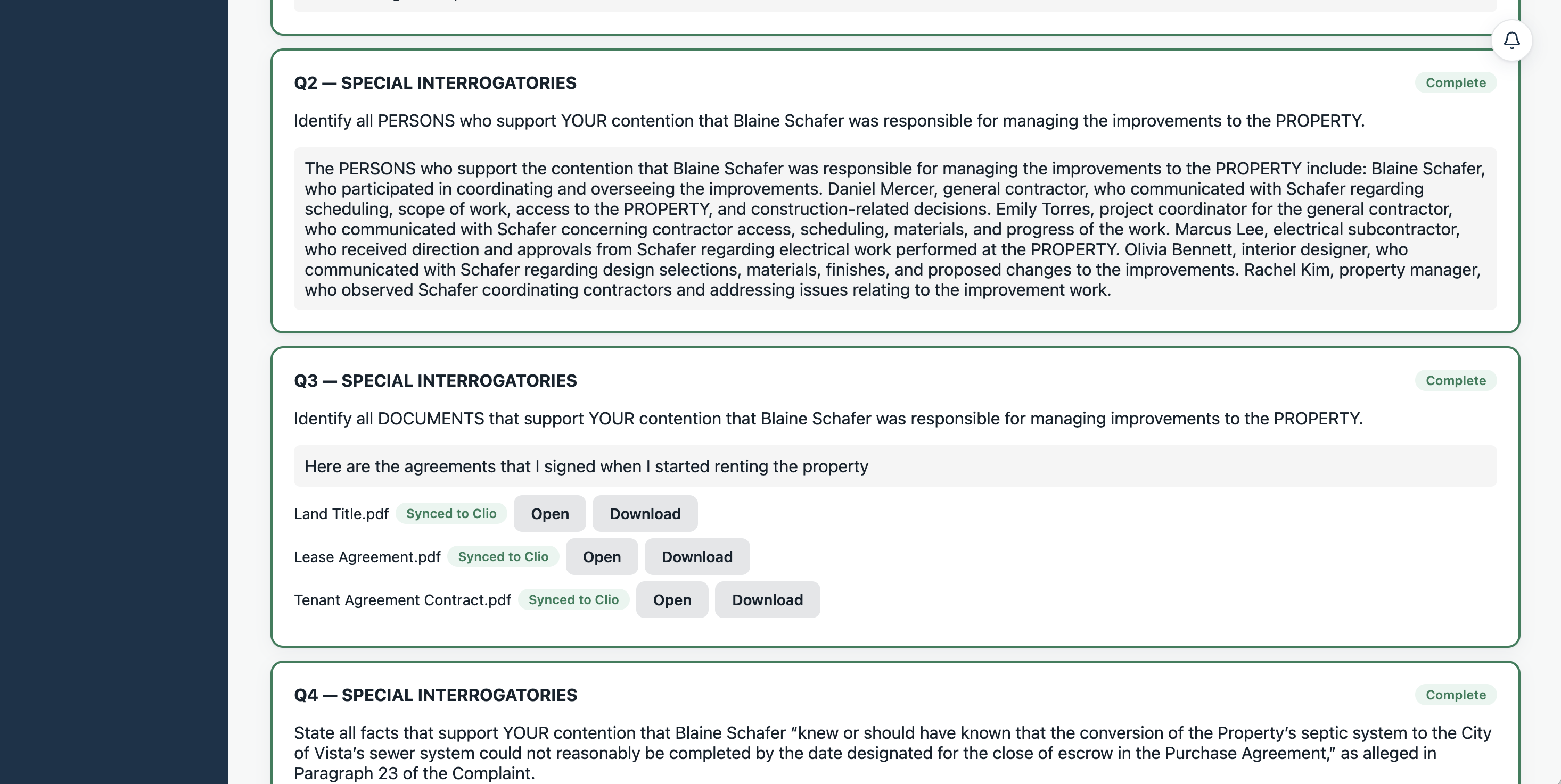 FirmRx attorney discovery review page