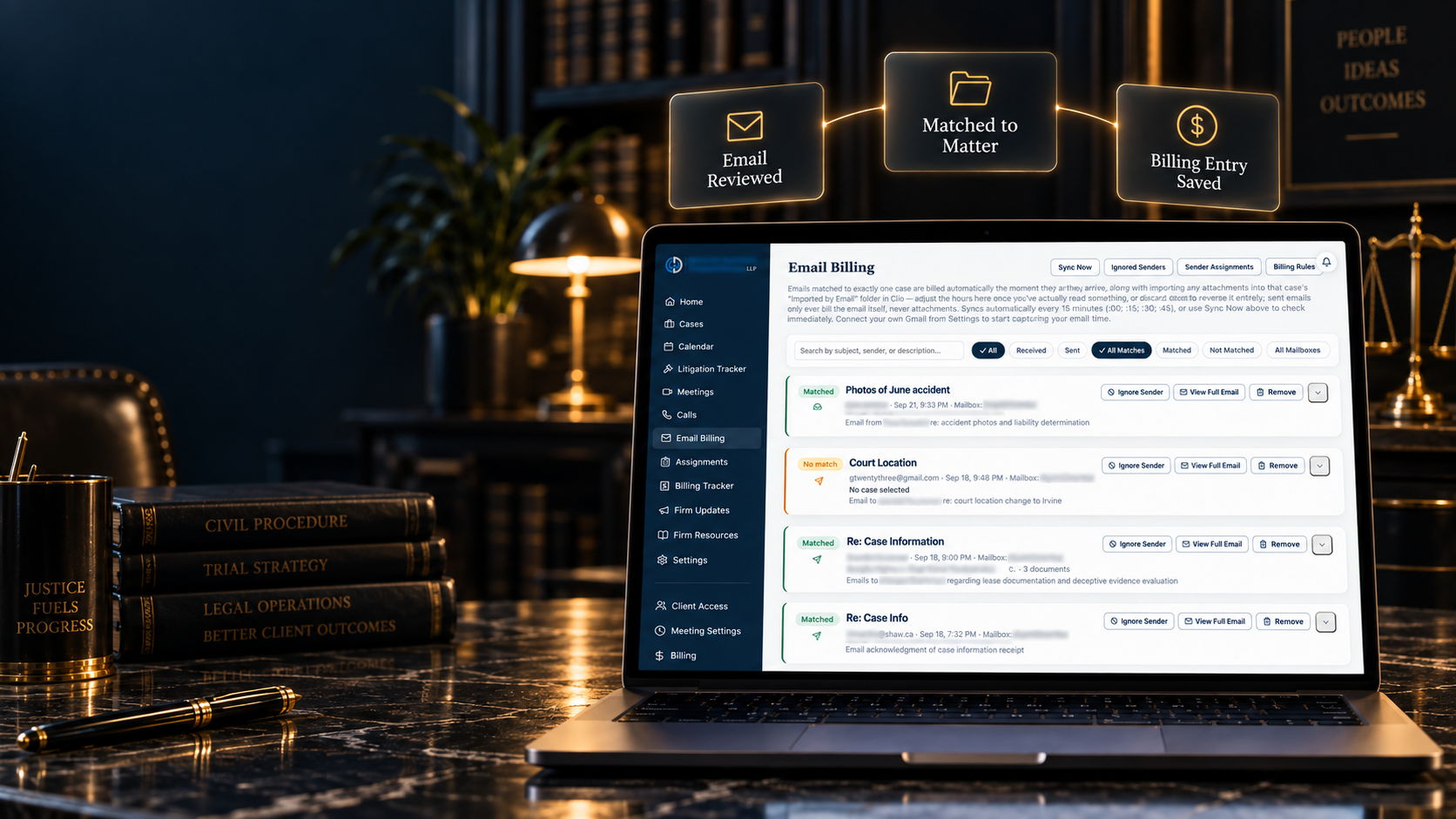 FirmRx Emails interface